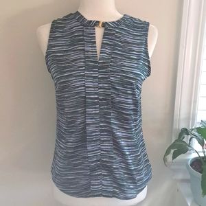 The Limited Green Sleeveless Top with Gold Clasp size Small